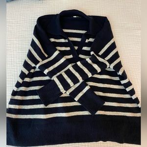 Loft Striped Polo Sweater